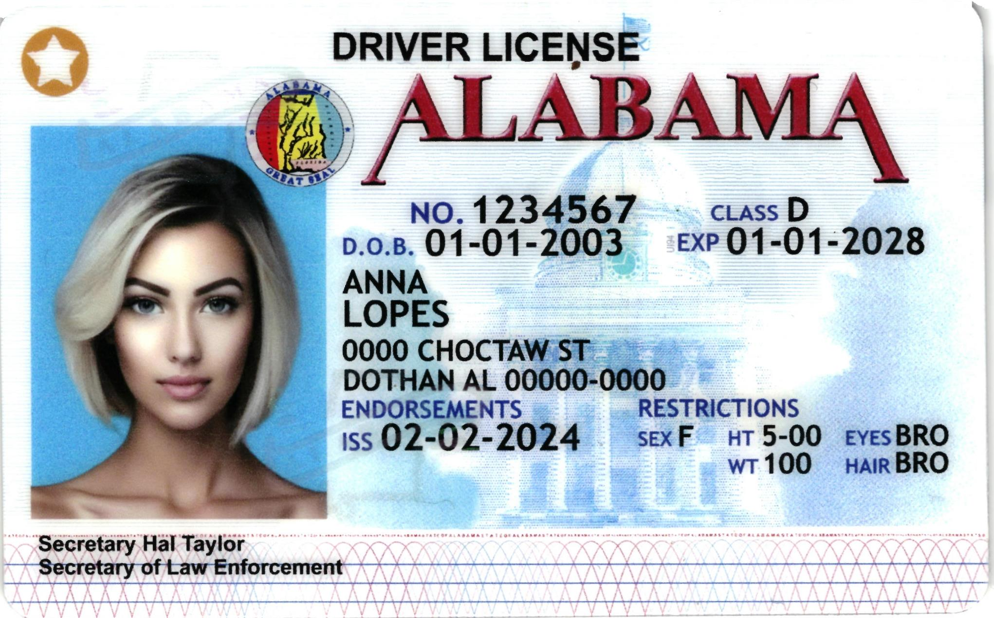 Alabama Driver License
